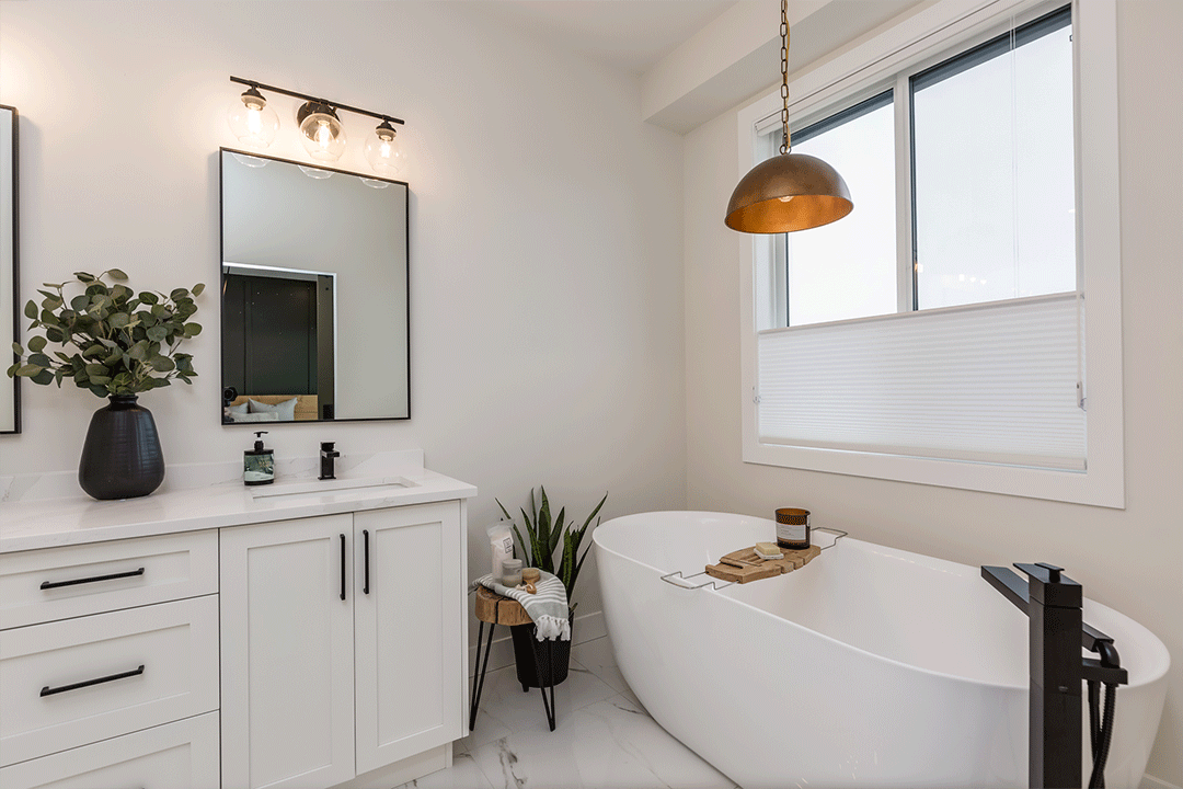 A bathroom with a bathtub - Townhomes Vancouver