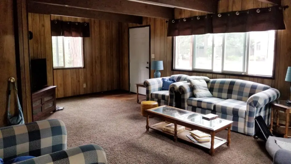 a rustic living room