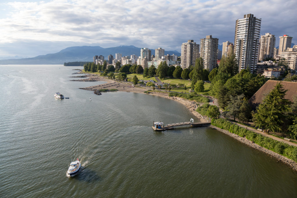 Sunset Beach Park in Downtown Vancouver, British Columbia, Canada